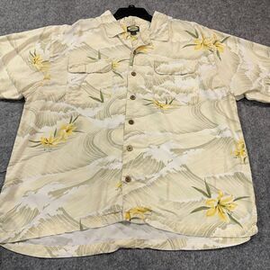VTG Tommy Bahama Hawaiian Shirt Mens XL Button‎ Up Floral Aloha Camp Vacation
